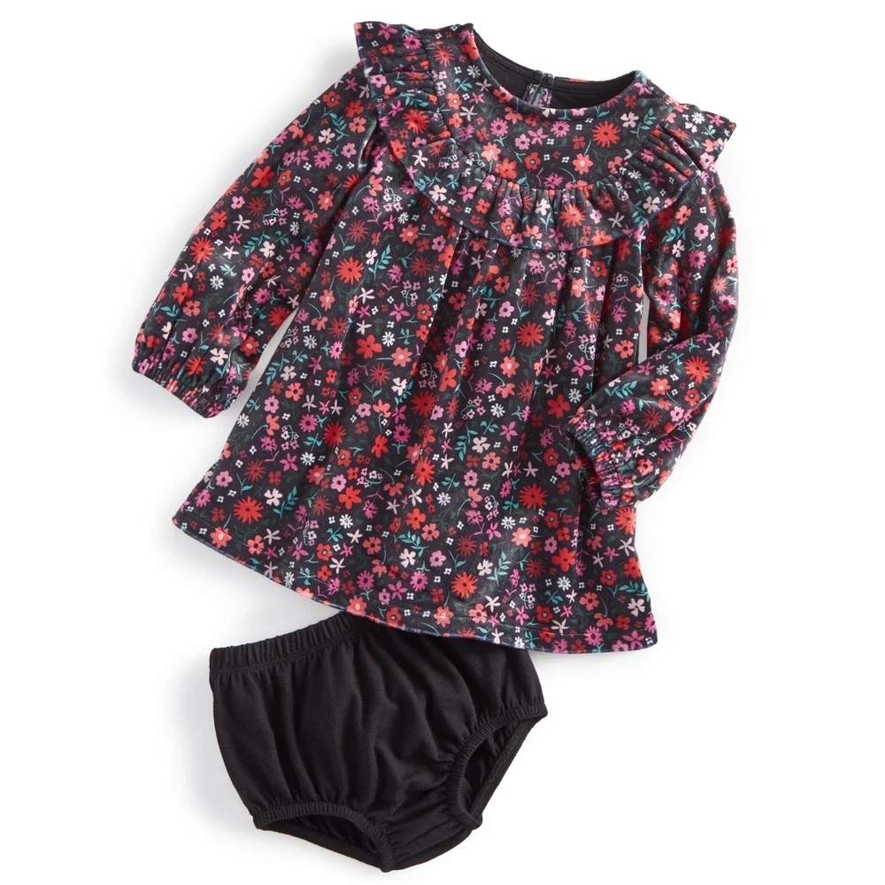 First Impressions Baby‎ Girls Floral Ruffled Dress - Scarlet Crush Floral - 18M